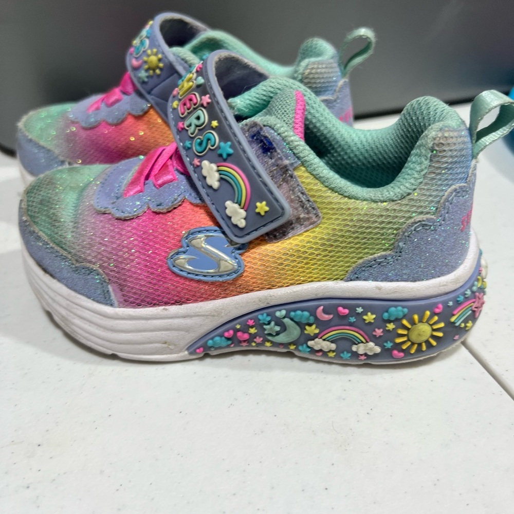 Skechers Blue and Green Sneakers with Light-Up Sole